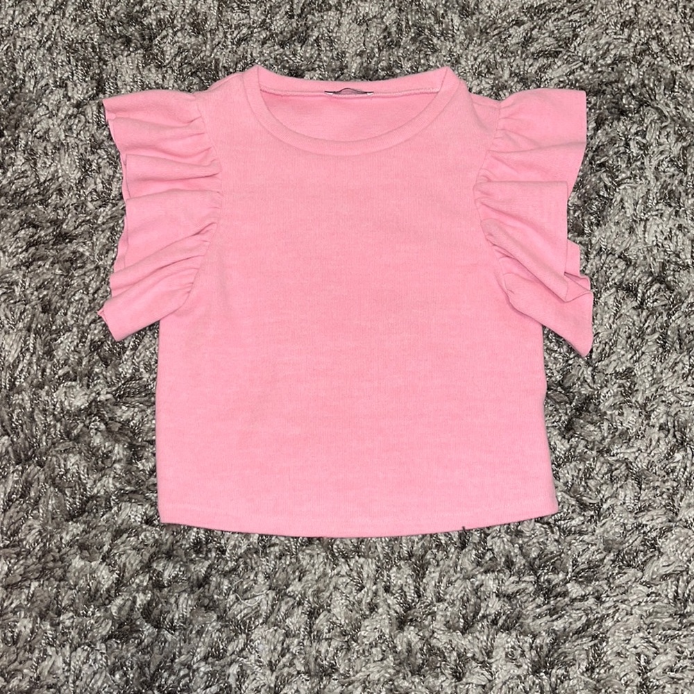 Zara Pink Ruffled Top (No Longer Sold)